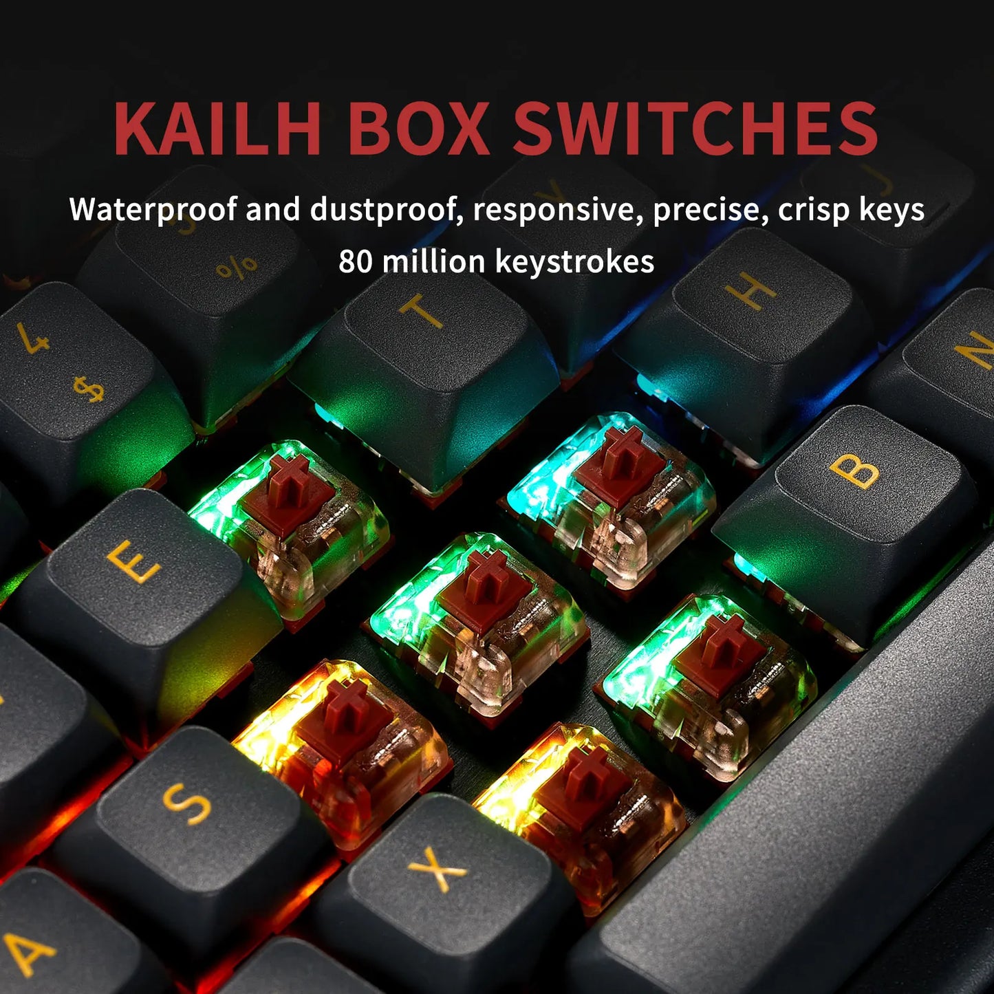 HEXGEARS I3 Mechanical Keyboard Kailh MX Switch 87 Key RGB Hotswap Type-C Wired Keyboard Ergonomics PBT Keycaps for PC,Mac