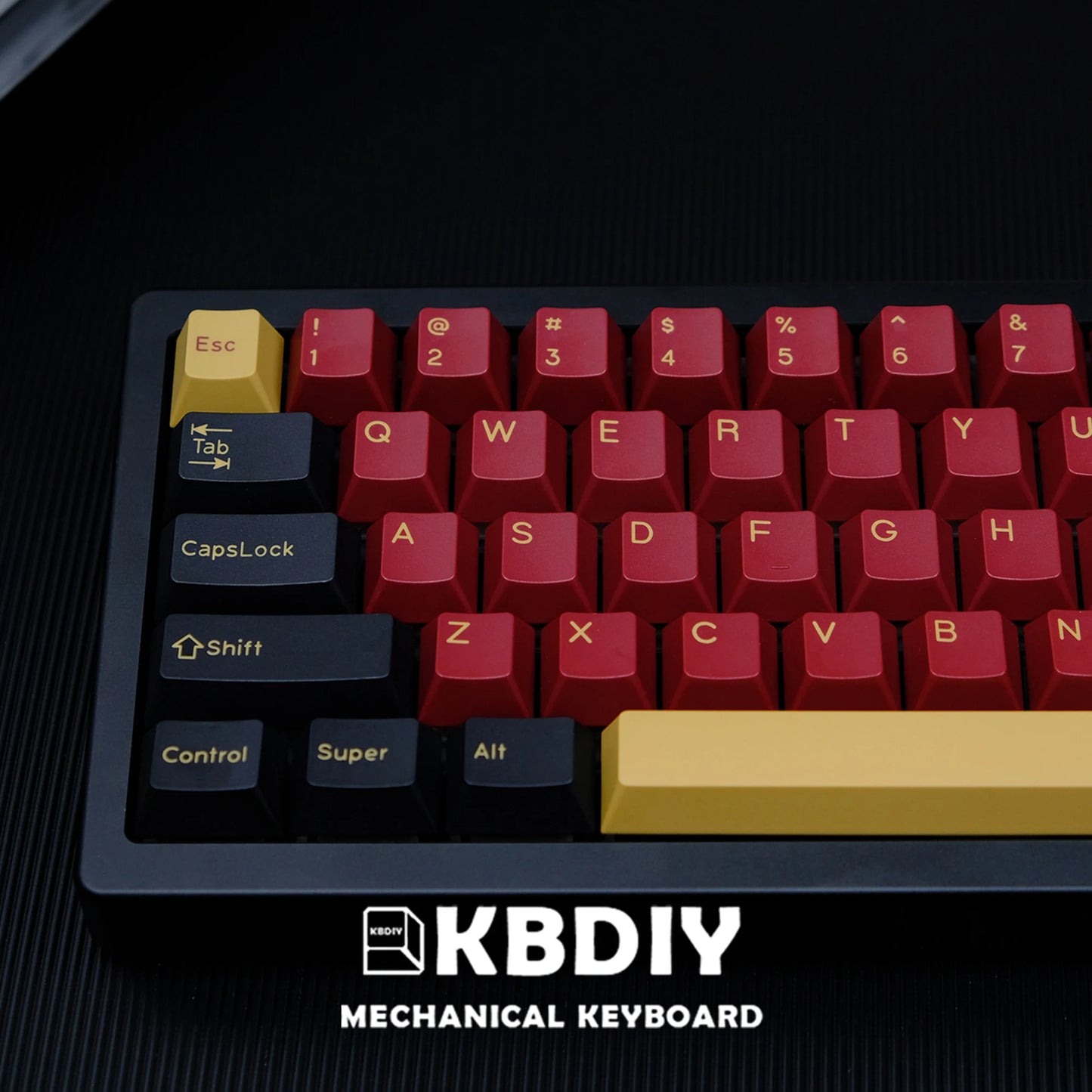 KBDiy 171 Keys/Set Cherry Profile GMK Keycap GMK Red Samurai Custom PBT Keycaps for Mechanical Keyboard ISO Keys Cap MX Switches