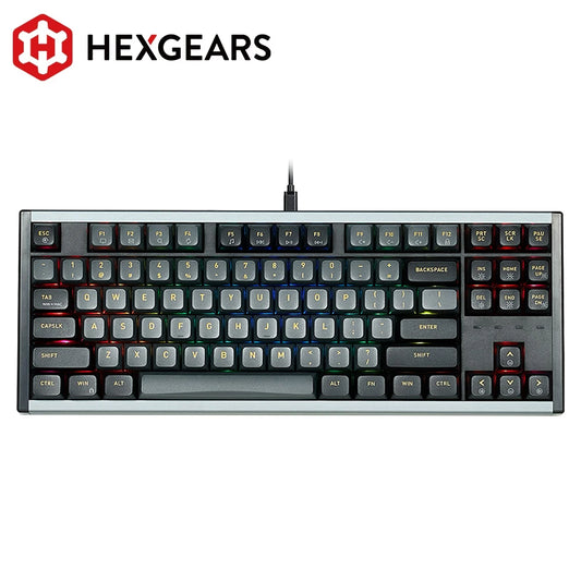 HEXGEARS I3 Mechanical Keyboard Kailh MX Switch 87 Key RGB Hotswap Type-C Wired Keyboard Ergonomics PBT Keycaps for PC,Mac