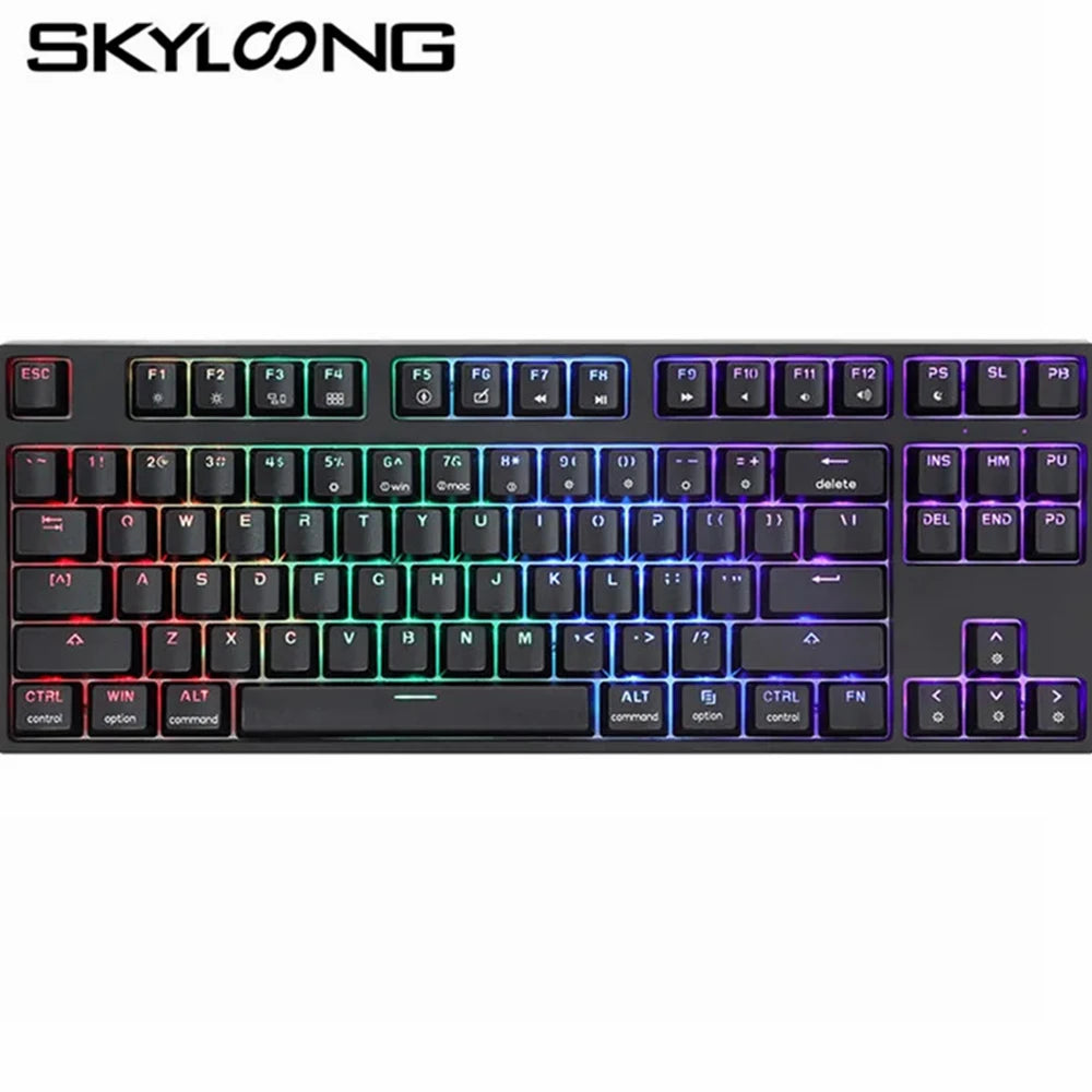 Skyloong GK87 NKRO Mechanical Keyboard Wired Optical Hot Swappable Translucent RGB Backlight Gaming Keyboard For PC/WIN/MAC SK87