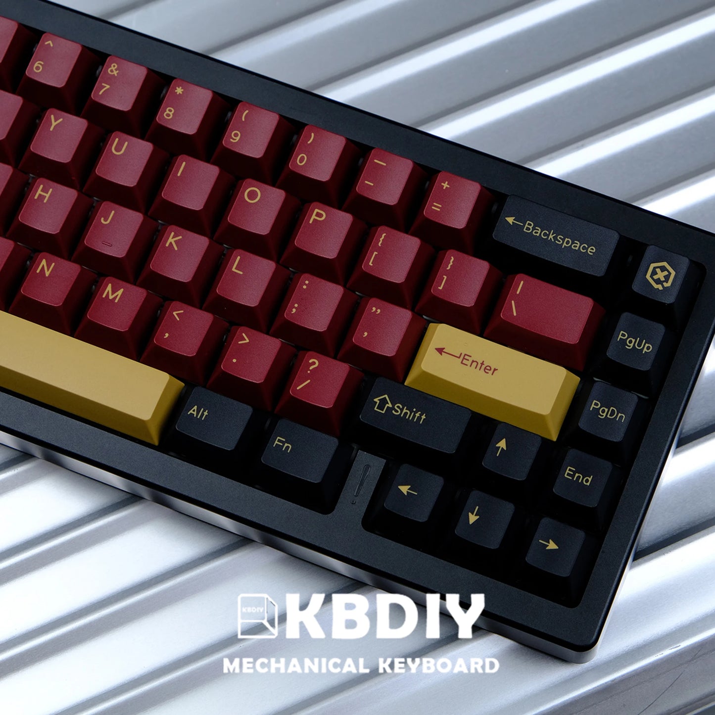 KBDiy 171 Keys/Set Cherry Profile GMK Keycap GMK Red Samurai Custom PBT Keycaps for Mechanical Keyboard ISO Keys Cap MX Switches