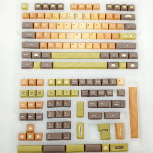 Matcha Cake Keycap PBT 142 Keys KCA Profile DYE Sublimation Custom Design For Cherry MX Switches Mechanical Keyboard