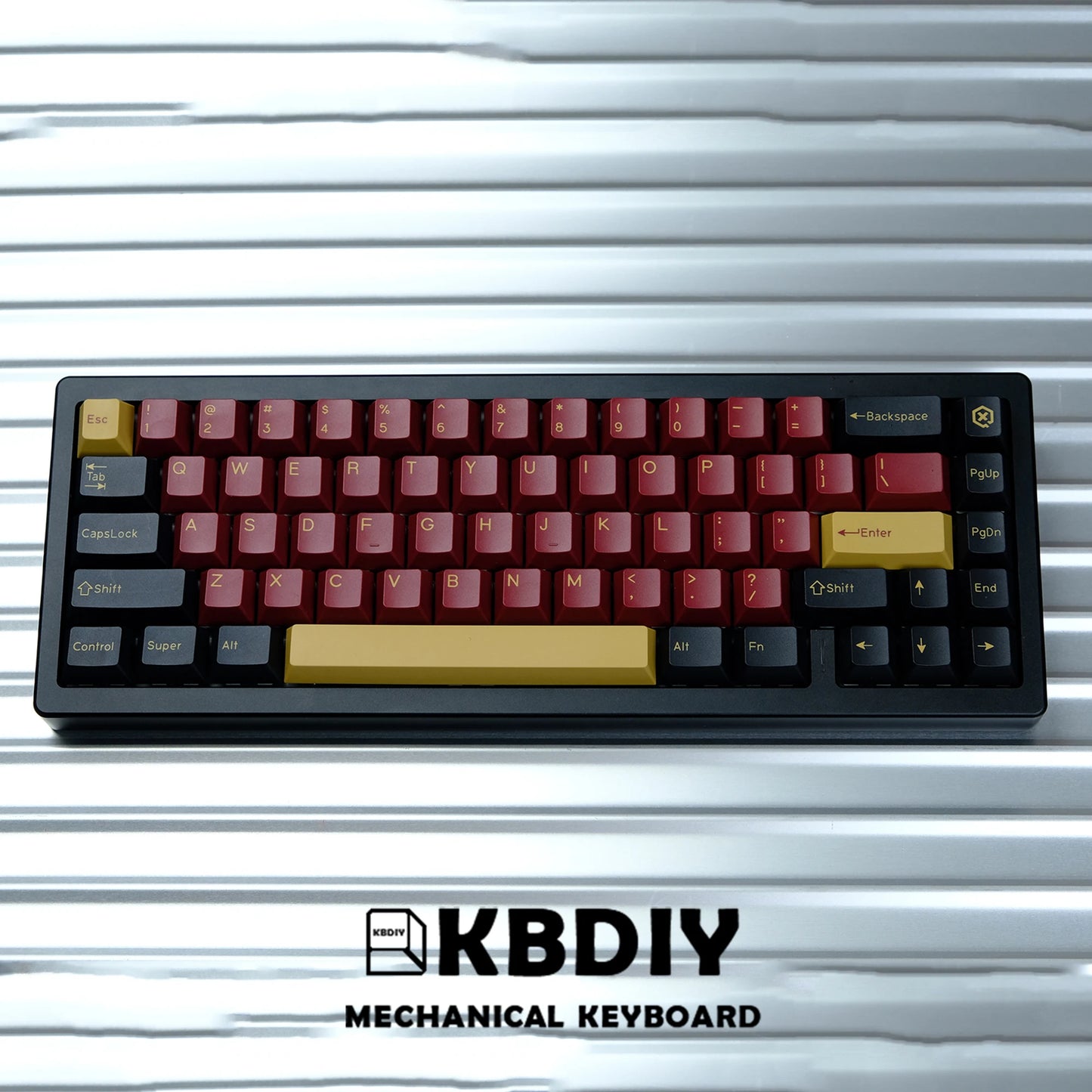 KBDiy 171 Keys/Set Cherry Profile GMK Keycap GMK Red Samurai Custom PBT Keycaps for Mechanical Keyboard ISO Keys Cap MX Switches