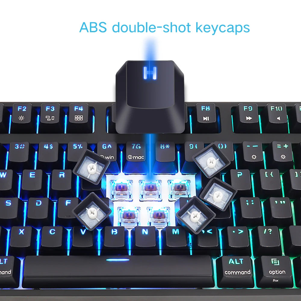 Skyloong GK87 NKRO Mechanical Keyboard Wired Optical Hot Swappable Translucent RGB Backlight Gaming Keyboard For PC/WIN/MAC SK87