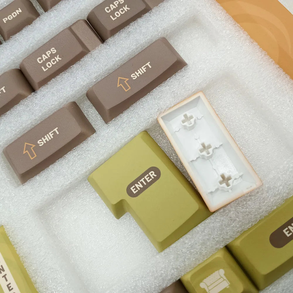 Matcha Cake Keycap PBT 142 Keys KCA Profile DYE Sublimation Custom Design For Cherry MX Switches Mechanical Keyboard